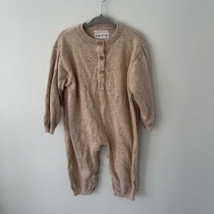 Earthe Beige Sweater Romper - 1-2yrs